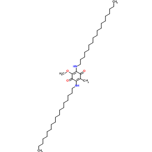 2,5-Cyclohexadiene-1,4-dione, 2-methoxy-5-methyl-3, 6-bis(octadecylamino)- Structure,70960-83-7Structure