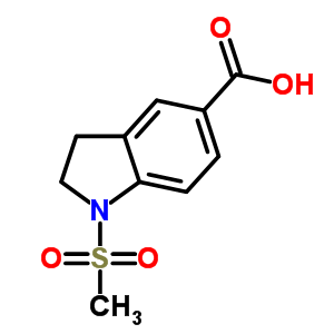 1-(甲基磺酰基)吲哚啉-5-羧酸结构式_712319-44-3结构式