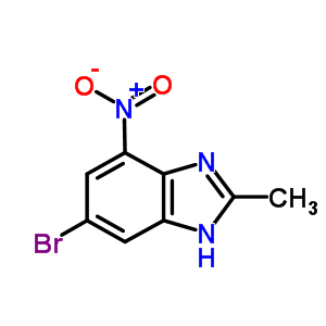 6-溴-2-甲基-4-硝基-1H-苯并[d]咪唑结构式_713530-56-4结构式