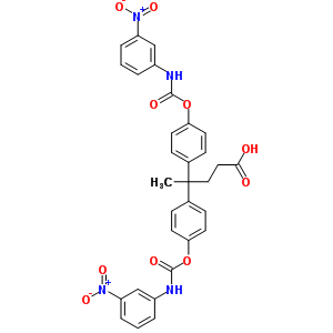 4,4-Bis[4-[(3-nitrophenyl)carbamoyloxy]phenyl]pentanoic acid Structure,7147-62-8Structure