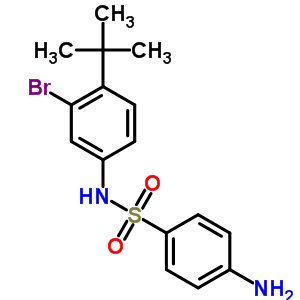 4-氨基-N-(3-溴-4-叔丁基-苯基)苯磺酰胺结构式_7148-20-1结构式