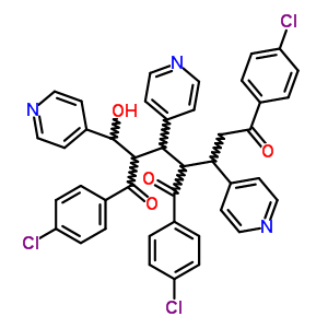 4-(4-氯苯甲酰基)-1,7-双(4-氯苯基)-2-(羟基-吡啶-4-基-甲基)-3,5-二吡啶-4-基-庚烷-1,7-二酮结构式_71568-56-4结构式