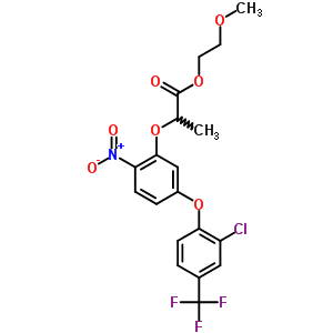 2-甲氧基-2-{5-[2-氯-4-(三氟甲基)-苯氧基]-2-硝基苯氧基}丙酸乙酯结构式_72082-45-2结构式