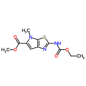 Methyl 2-((ethoxycarbonyl)amino)-4-methyl-4h-pyrrolo(3,2-d)(1,3)thiazole-5-carboxylate Structure,72083-47-7Structure