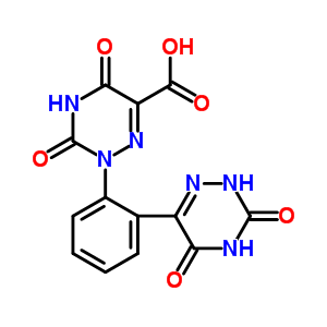 2,3,4,5-四氢-3,5-二氧代-2-[2-(2,3,4,5-四氢-3,5-二氧代-1,2,4-噻嗪-6-基)苯基]-1,2,4-三嗪-6-羧酸结构式_72177-30-1结构式