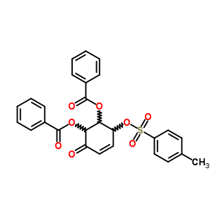 [4s-(4a,5b,6a)]-(9ci)-5,6-双(苯甲酰基氧基)-4-[[(4-甲基苯基)磺酰基]氧基]-2-环己烯-1-酮结构式_72263-11-7结构式