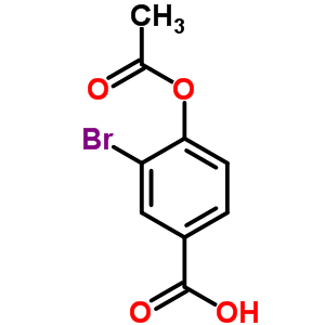 4-(乙酰基氧基)-3-溴苯甲酸结构式_72415-57-7结构式