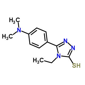 5-[4-(二甲基氨基)苯基]-4-乙基-4H-1,2,4-噻唑-3-硫醇结构式_724749-06-8结构式