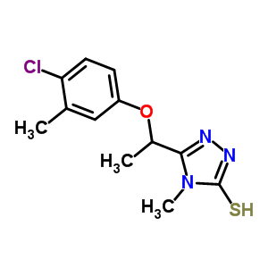 5-[1-(4-Chloro-3-methylphenoxy)ethyl]-4-methyl-4H-1,2,4-triazole-3-thiol Structure,724749-60-4Structure