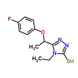 4-Ethyl-5-[1-(4-fluorophenoxy)ethyl]-4H-1,2,4-triazole-3-thiol Structure,725217-84-5Structure