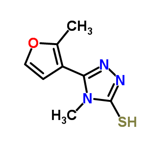 4-甲基-5-(2-甲基-3-呋喃基)-4H-1,2,4-噻唑-3-硫醇结构式_725218-31-5结构式