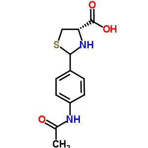 2-(4-乙酰基氨基苯基)-噻唑烷-4-羧酸结构式_72678-87-6结构式