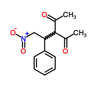 3-(2-硝基-1-苯基乙基)-2,4-戊二酮结构式_72709-61-6结构式