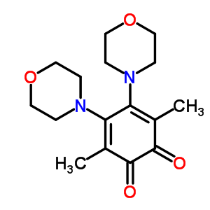 2,5-Dimethyl-3,4-dimorpholin-4-yl-cyclohexa-2,4-diene-1,6-dione Structure,72744-93-5Structure