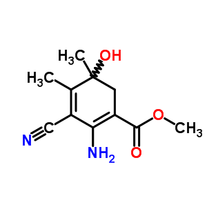 Methyl 2-amino-3-cyano-5-hydroxy-4,5-dimethyl-cyclohexa-1,3-diene-1-carboxylate Structure,73318-13-5Structure