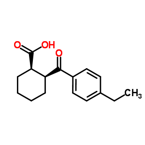顺式-2-(4-乙基苯甲酰基)环己烷-1-羧酸结构式_733742-65-9结构式