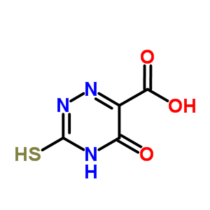 3-疏基-5-氧代-4,5-二氢-1,2,4-三嗪-6-羧酸结构式_7338-75-2结构式