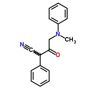 4-(N-甲基苯胺)-2-苯基-乙酰乙腈结构式_73663-78-2结构式