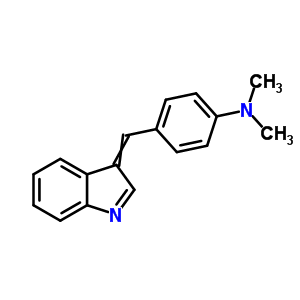 3-(P-二甲基氨基)亚苄基)-3H-吲哚结构式_74038-99-6结构式