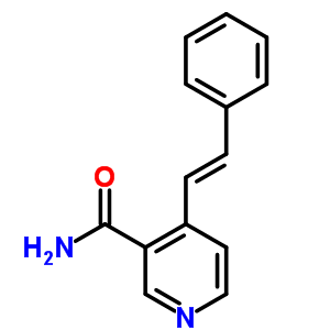 4-(2-苯基乙烯)-3-吡啶羧酰胺结构式_74039-05-7结构式