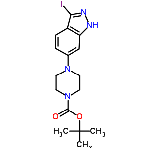 Tert-butyl 4-(3-iodo-1H-indazol-6-yl)piperazine-1-carboxylate Structure,744219-44-1Structure