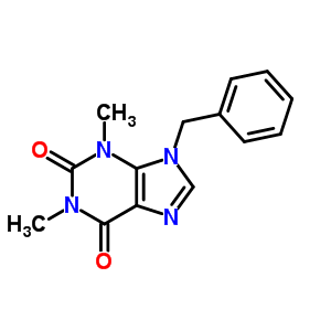 9-Benzyl-1,3-dimethyl-purine-2,6-dione Structure,7465-30-7Structure