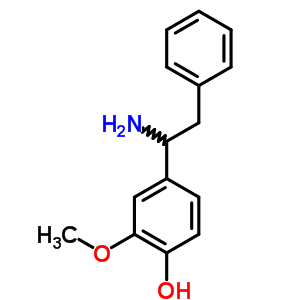 4-(1-氨基-2-苯基-乙基)-2-甲氧基-苯酚结构式_7467-08-5结构式