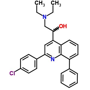 1-[2-(4-氯苯基)-8-苯基-喹啉-4-基]-2-二乙基氨基-乙醇结构式_7468-90-8结构式