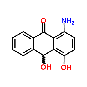 1-氨基-4,10-二羟基-10h-蒽-9-酮结构式_7475-14-1结构式
