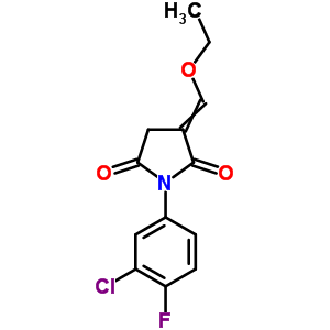 1-(3-氯-4-氟苯基)-3-(乙氧基亚甲基)-2,5-吡咯烷二酮结构式_74894-65-8结构式