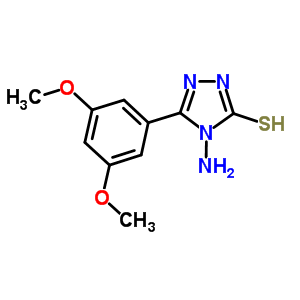 4-氨基-5-(3,5-二甲氧基苯基)-4H-1,2,4-噻唑-3-硫醇结构式_750624-63-6结构式