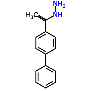 1-(4-苯基苯基)乙基肼结构式_75333-08-3结构式