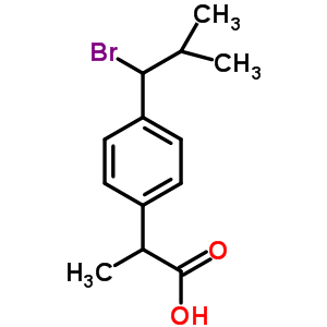 2-[p-(1-溴-2-甲基丙基)苯基]丙酸结构式_75625-98-8结构式