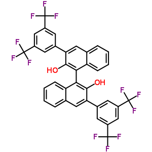 (R)-(+)-3,3′-双(3,5-双(三氟甲基)苯基)-1,1′-联萘-2,2-二酚结构式_756491-54-0结构式