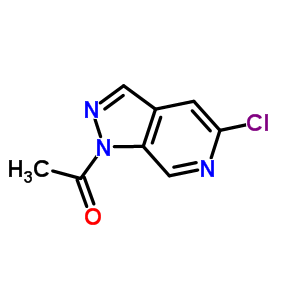 1-乙酰基-5-氯吡唑并-[3,4-c]吡啶结构式_76006-04-7结构式
