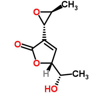 (5R)-5-(1-羟基乙基)-3-[(2S,3S)-3-甲基环氧乙烷-2-基]-5H-呋喃-2-酮结构式_76375-62-7结构式