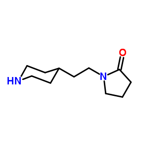 1-(2-哌啶-4-基乙基)吡咯烷-2-酮结构式_763908-64-1结构式