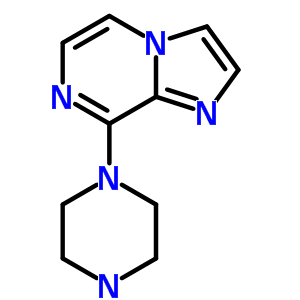 8-(1-哌嗪)咪唑并[1,2-a]吡嗪结构式_76537-53-6结构式