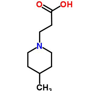 3-(4-甲基哌啶-1-基)丙酸盐酸盐结构式_765891-92-7结构式