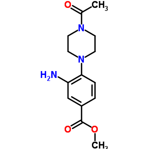 4-(4-乙酰基-1-哌嗪)-3-氨基-苯甲酸甲酯结构式_767316-73-4结构式