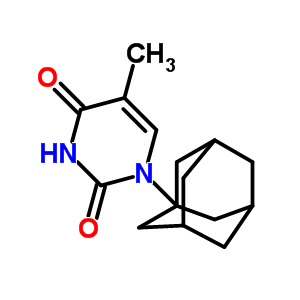 1-(1-金刚烷)-5-甲基-嘧啶-2,4-二酮结构式_76849-32-6结构式