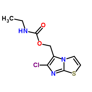 (9CI)-乙基氨基甲酸 (6-氯咪唑并[2,1-b]噻唑-5-基)甲酯结构式_76919-56-7结构式