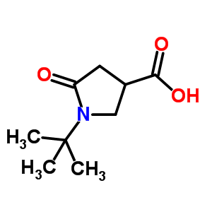 1-叔丁基-5-氧代吡咯烷-3-羧酸结构式_773865-05-7结构式