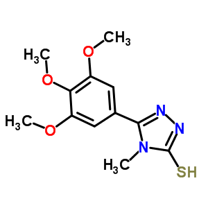 4-甲基-5-(3,4,5-三甲氧基苯基)-4H-1,2,4-噻唑-3-硫醇结构式_77803-41-9结构式