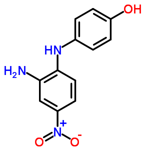 4-[(2-氨基-4-硝基苯基)氨基]-苯酚结构式_77806-34-9结构式