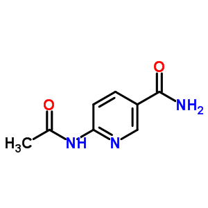 6-乙酰氨基吡啶-3-羧酰胺结构式_77837-05-9结构式