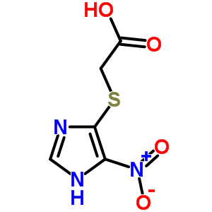 2-[(4-硝基-1H-咪唑-5-基)硫代]-乙酸结构式_78101-65-2结构式
