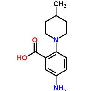 5-Amino-2-(4-methyl-piperidin-1-yl)-benzoic acid Structure,78243-68-2Structure