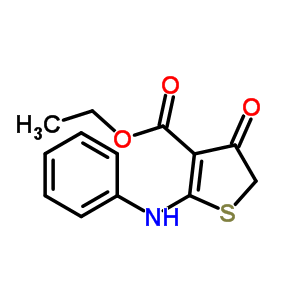 2-苯胺-4-氧代-4,5-二氢噻吩-3-羧酸乙酯结构式_78267-15-9结构式