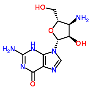 3-氨基-3-脱氧鸟苷结构式_80015-76-5结构式